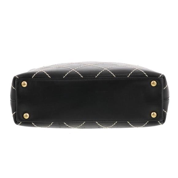 CHANEL Wild Stitch Hand Bag Black Handbag - Picture 5 of 6